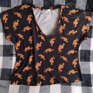 Woman's CUT tiger print tshirt size 1X